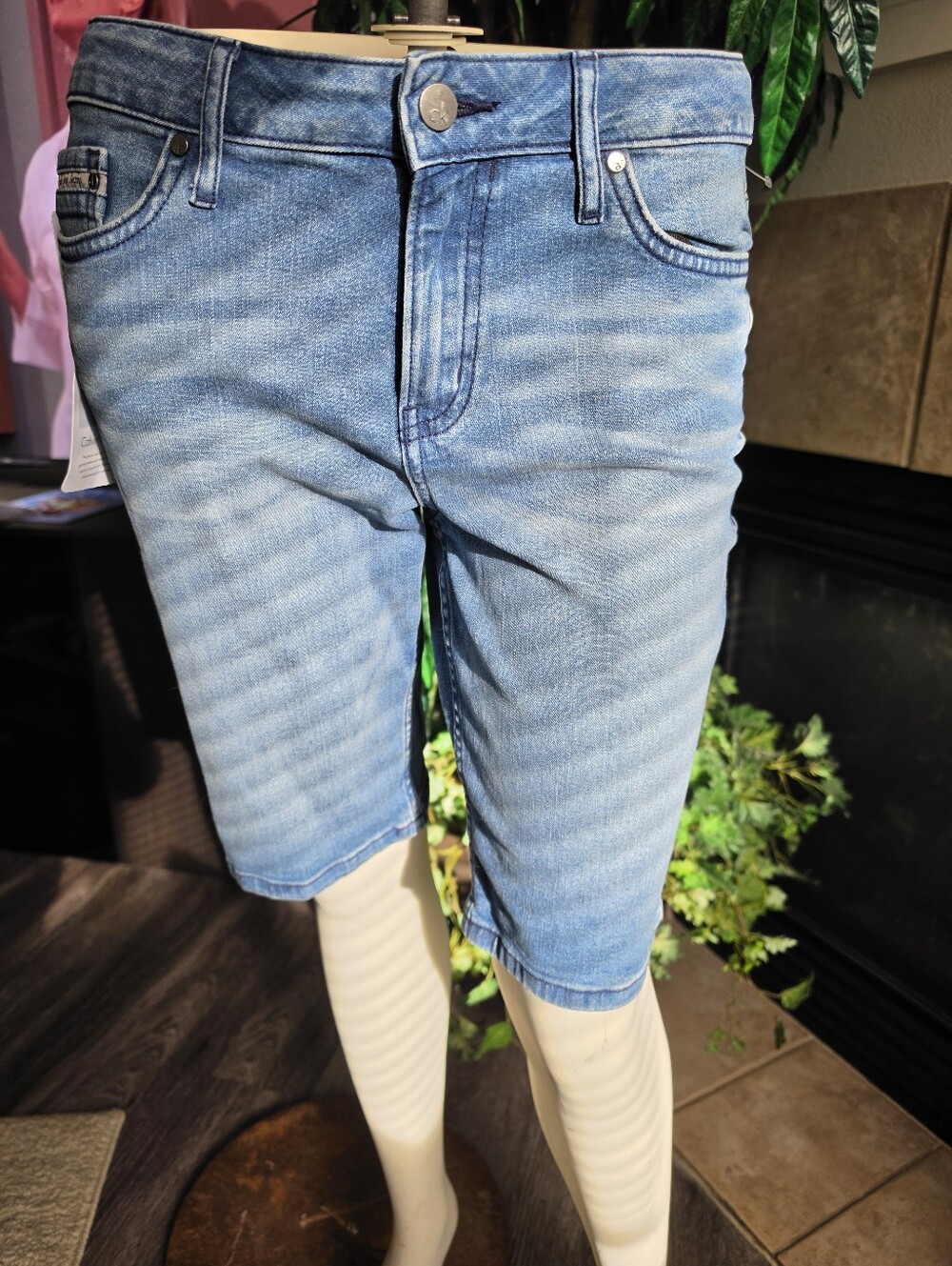 Calvin Klein Jeans Women’s Light Blue Denim Bermuda Shorts